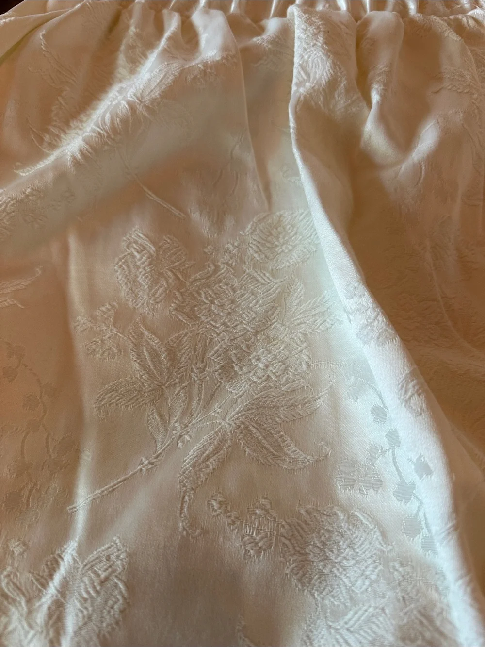 Vintage Jessica McClintock Girls Floral Brocade Skirt with Lace Hem 14